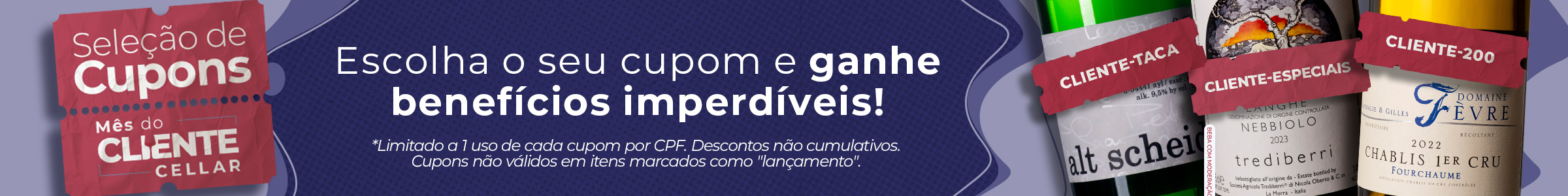 Banner cupons Mês do cliente